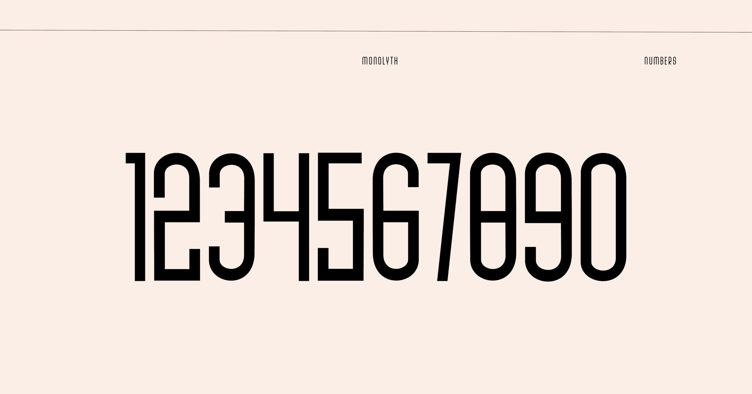 11Numbers New Font Monolyth